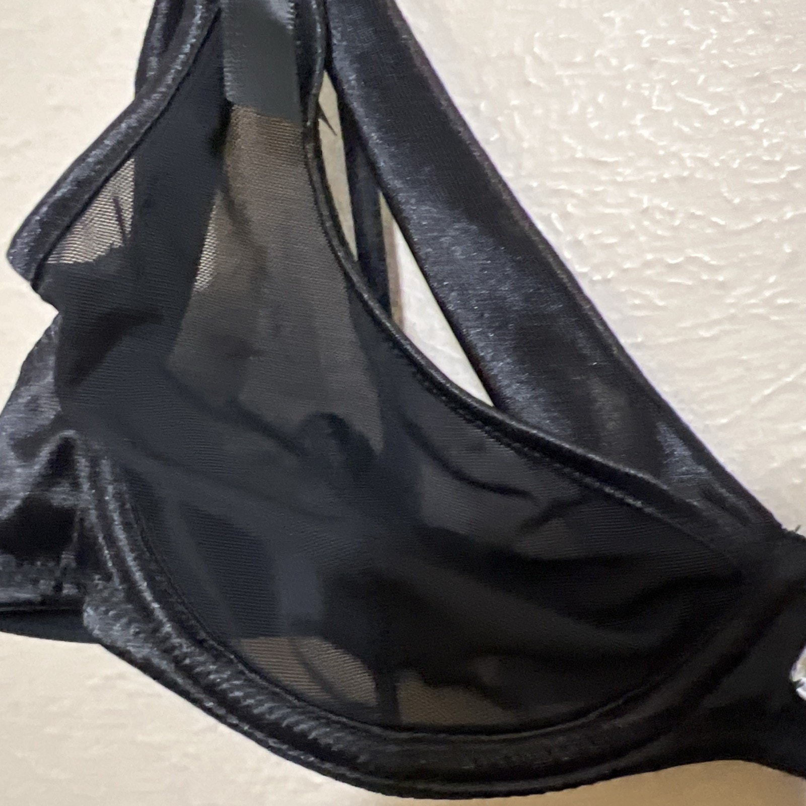 Fredericks Of Hollywood Xl Seduction Sheer Mesh U/W #3855 Black Cutout Nwt — image 4 of 8